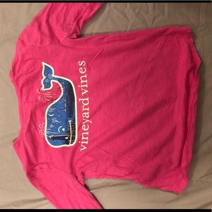Pink Vineyard Vines Whale Shirts Girls 10/12